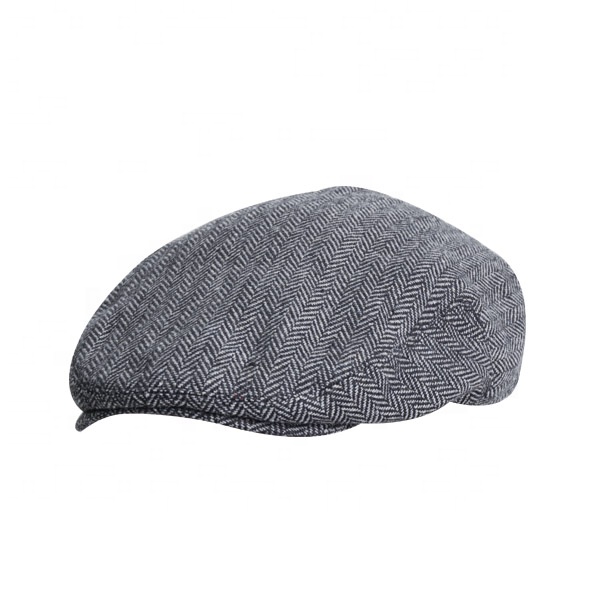 Wholesale fashion checked fabric 6 panel newsboy caps and hats