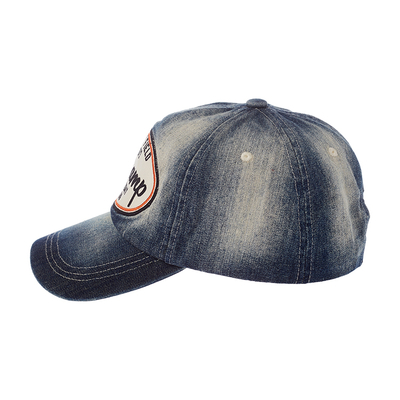 Custom made China factory 3D Embroidered Hats Cheap Denim Dad Hat